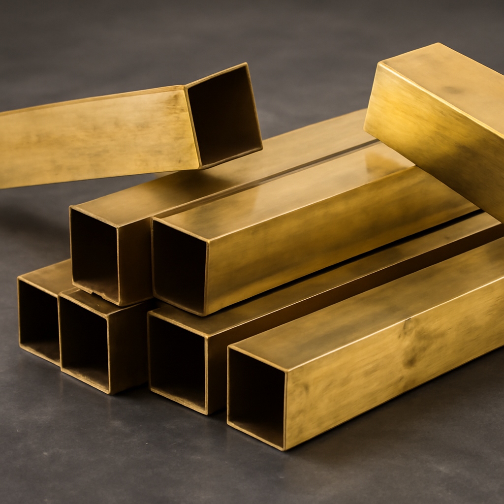 Труба бронзовая профильная 10х10х1 мм БрАЖ9-4 ГОСТ 1208-90