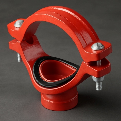 Хомут под муфту грувлок ковкий чугун ДУ 125x65 (ДН 139х76) 5x21/2